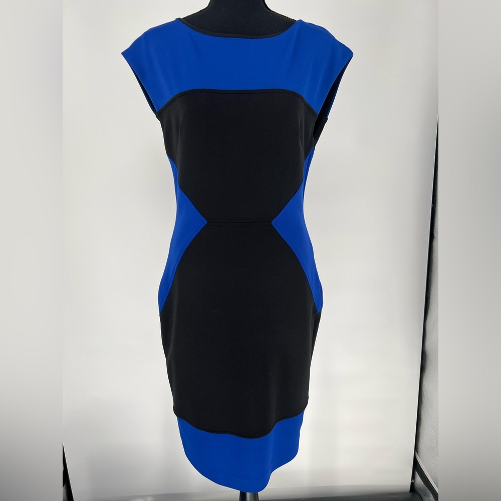 MAGGY LONDON SHEATH HOURGLASS COLOR‎ BLOCK DRESS